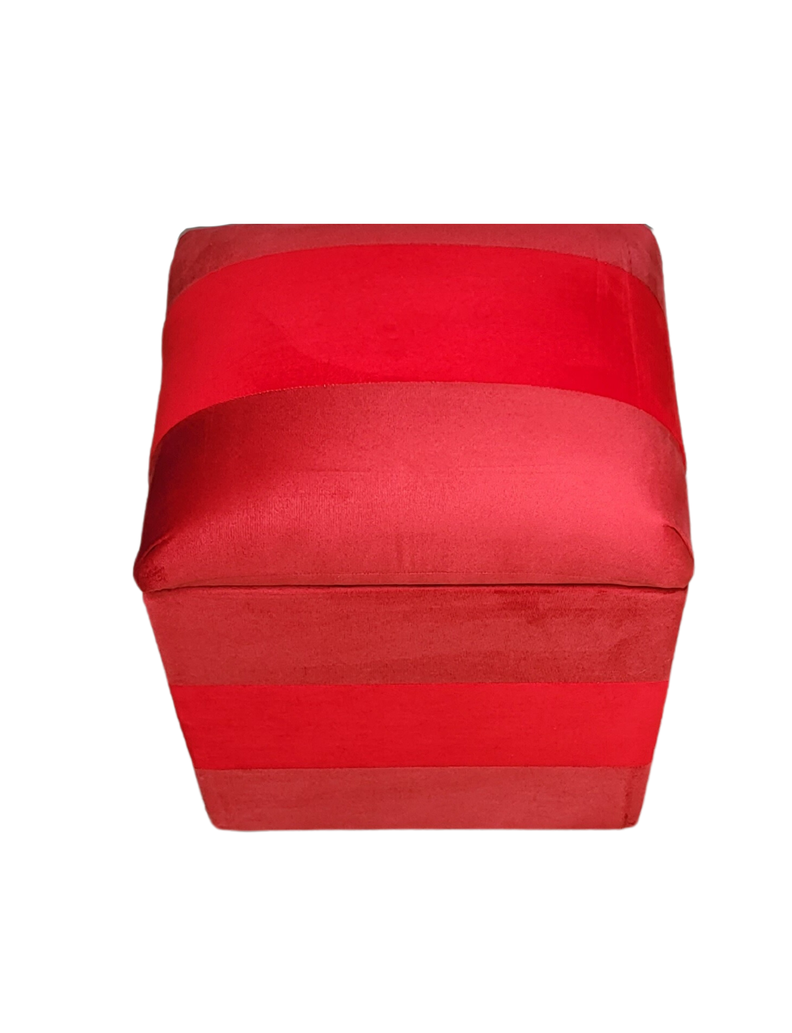 Pouf Baul Bicolor Felpa 40x33x50 Muebles Rimar-4