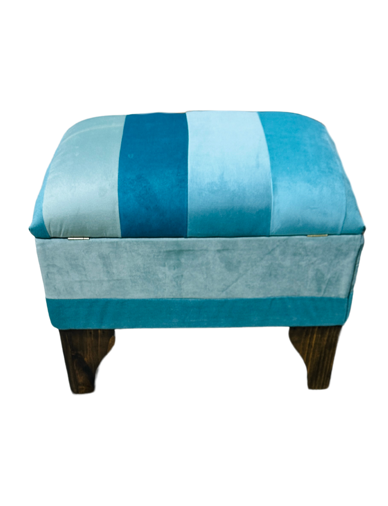 Banqueta Baúl Bicolor Tur Felpa 60x40x45x20 Rimar-5