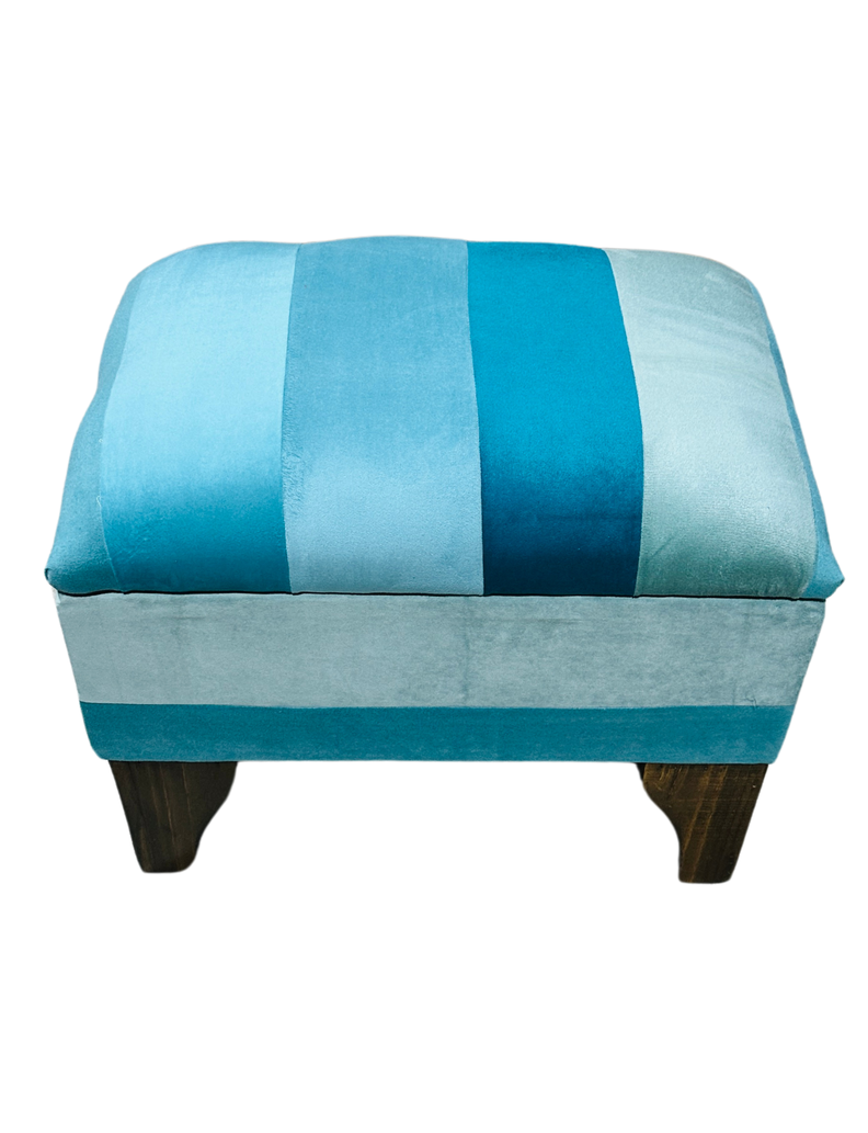 Banqueta Baúl Bicolor Tur Felpa 60x40x45x20 Rimar-6