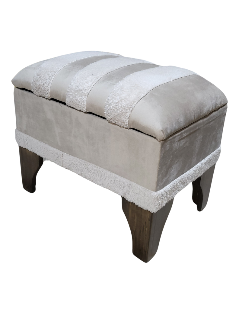 Banqueta Baúl Pelu Beige 60x40x45x20 Muebles Rimar-2