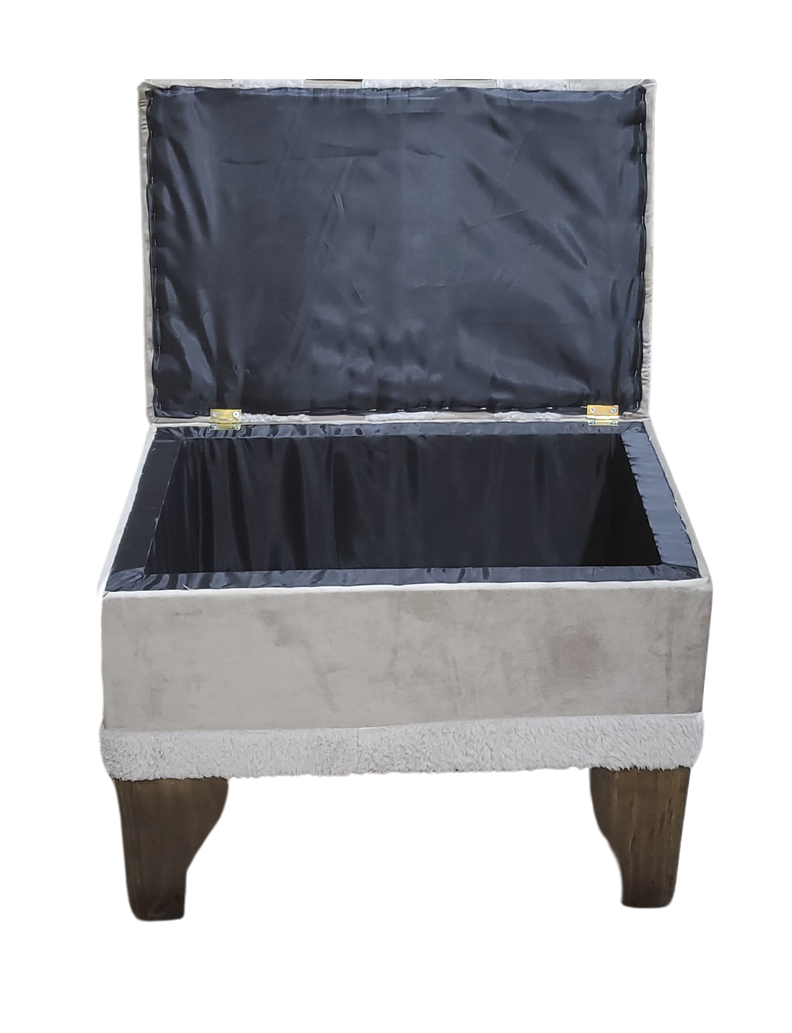 Banqueta Baúl Pelu Beige 60x40x45x20 Muebles Rimar-5