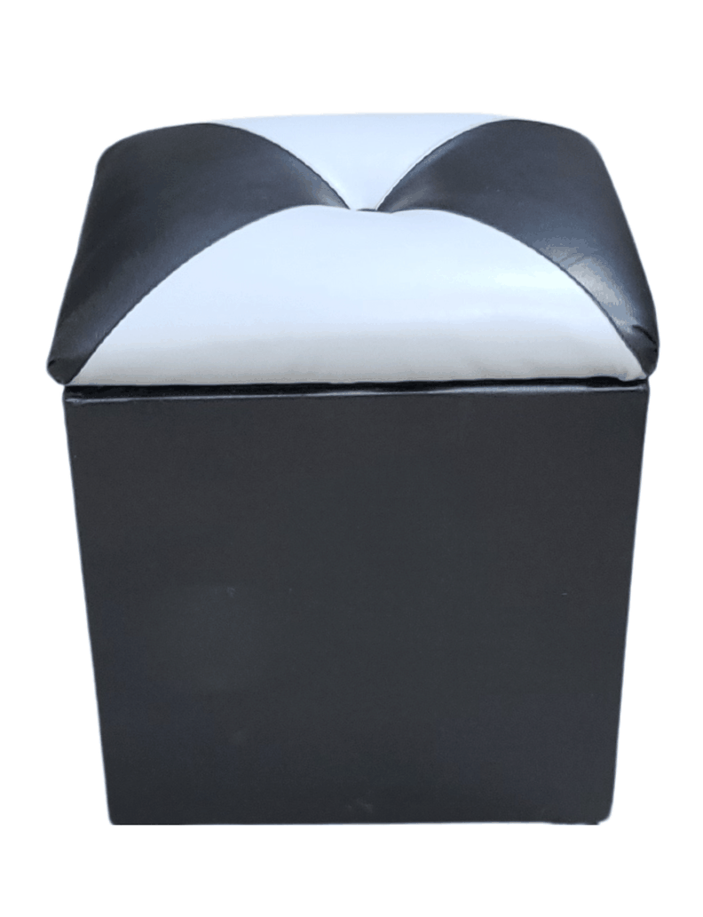 Pouf Baul Dama Bicolor Eco Cuero 40x33x50 Rimar-0