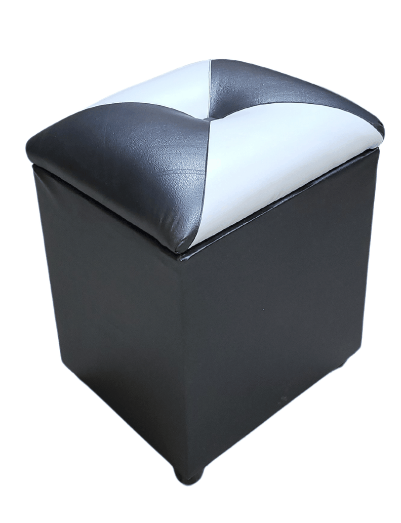 Pouf Baul Dama Bicolor Eco Cuero 40x33x50 Rimar-1