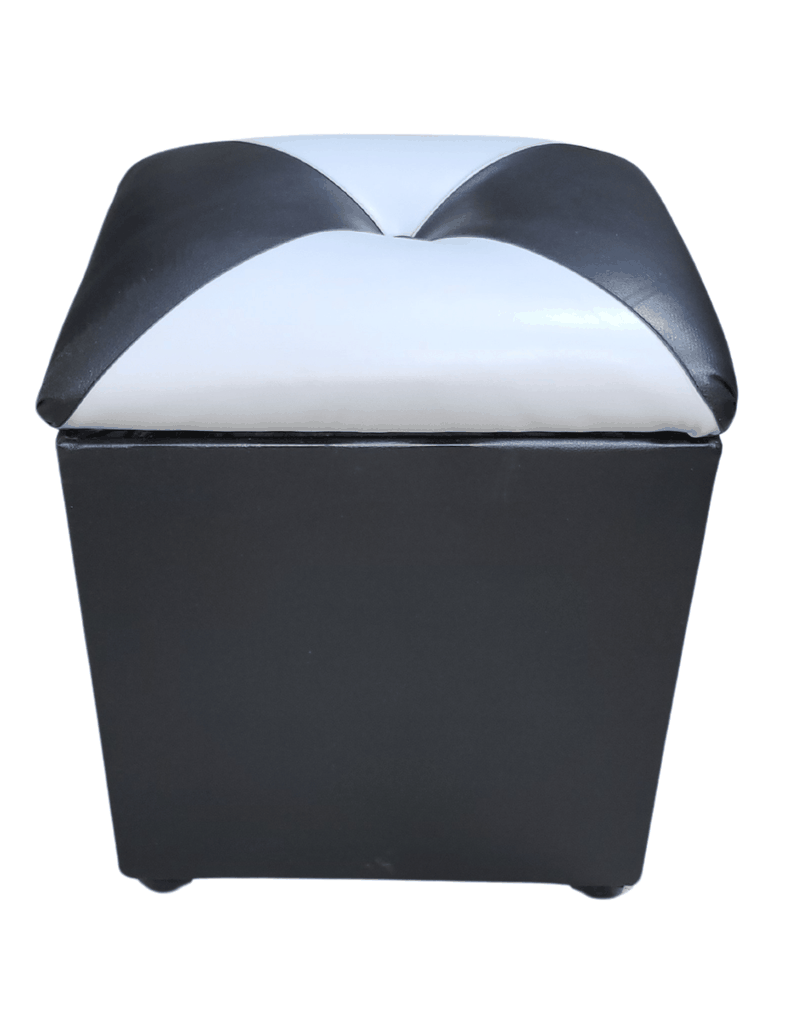 Pouf Baul Dama Bicolor Eco Cuero 40x33x50 Rimar-2