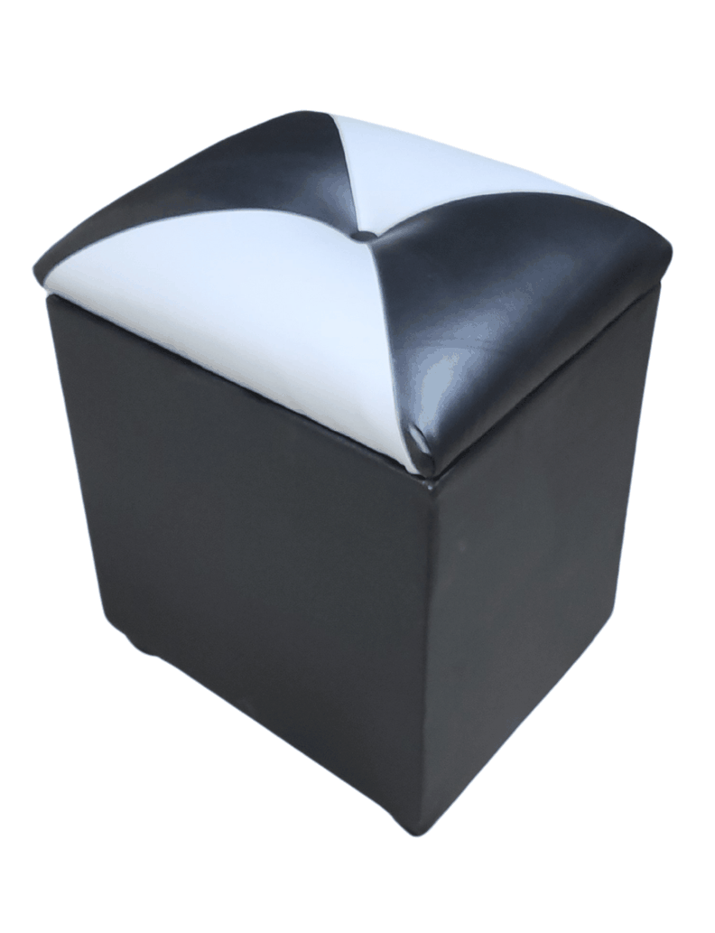 Pouf Baul Dama Bicolor Eco Cuero 40x33x50 Rimar-3