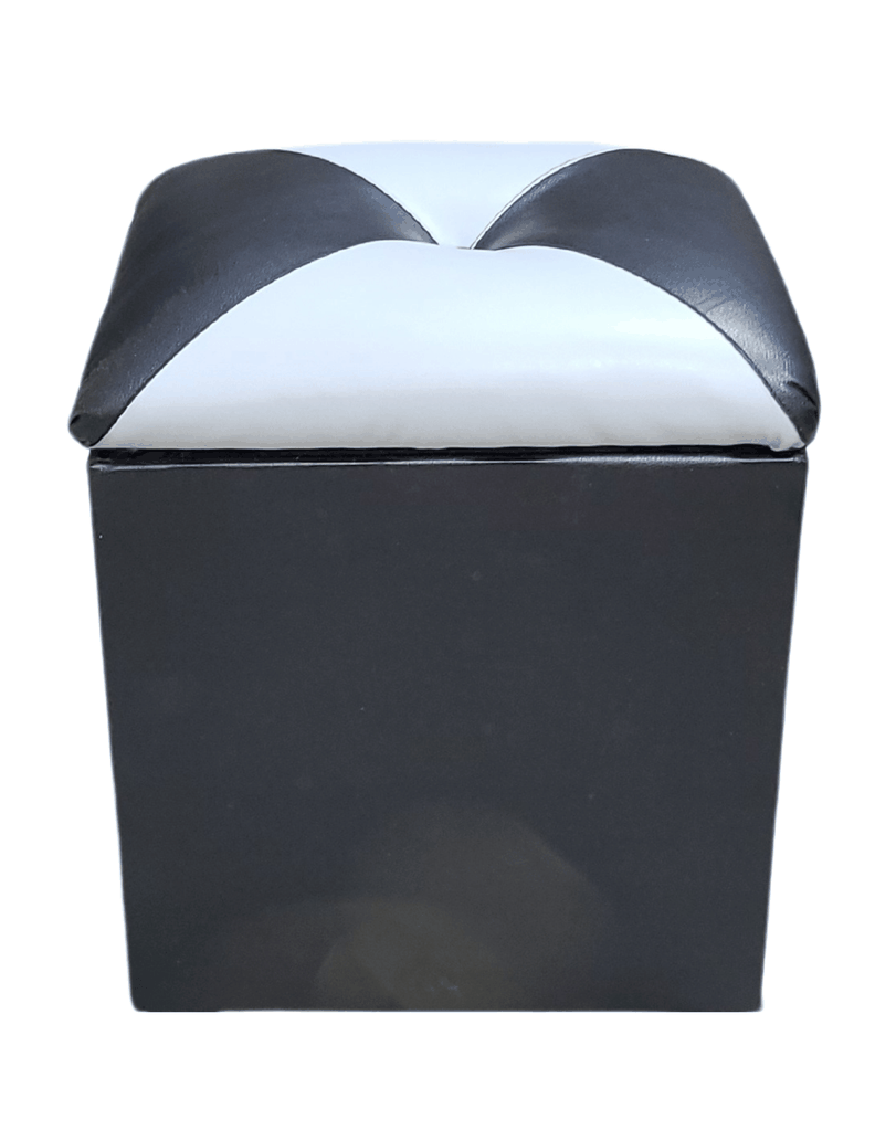 Pouf Baul Dama Bicolor Eco Cuero 40x33x50 Rimar-4