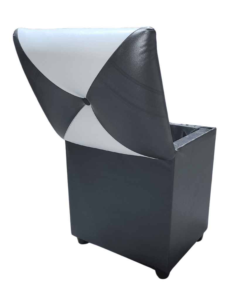 Pouf Baul Dama Bicolor Eco Cuero 40x33x50 Rimar-5