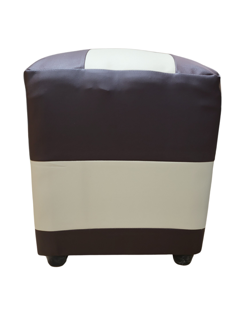 Pouf Bicolor Eco Cuero 35x35x42 Muebles Rimar-3