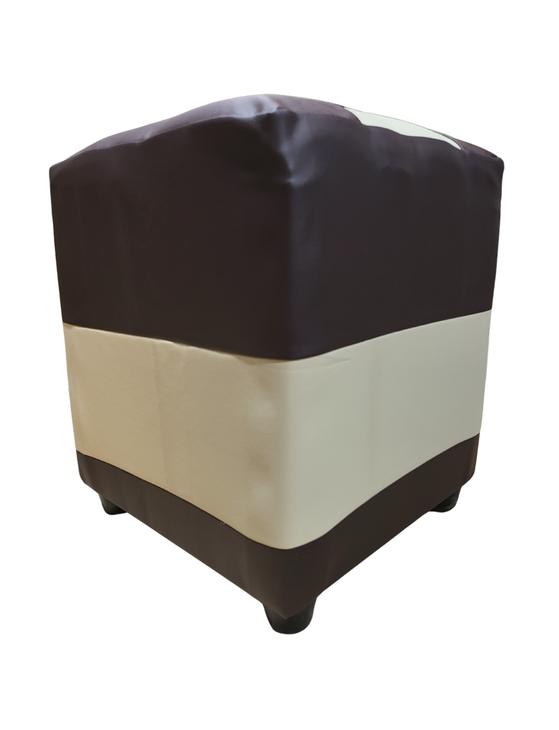 Pouf Bicolor Eco Cuero 35x35x42 Muebles Rimar-4