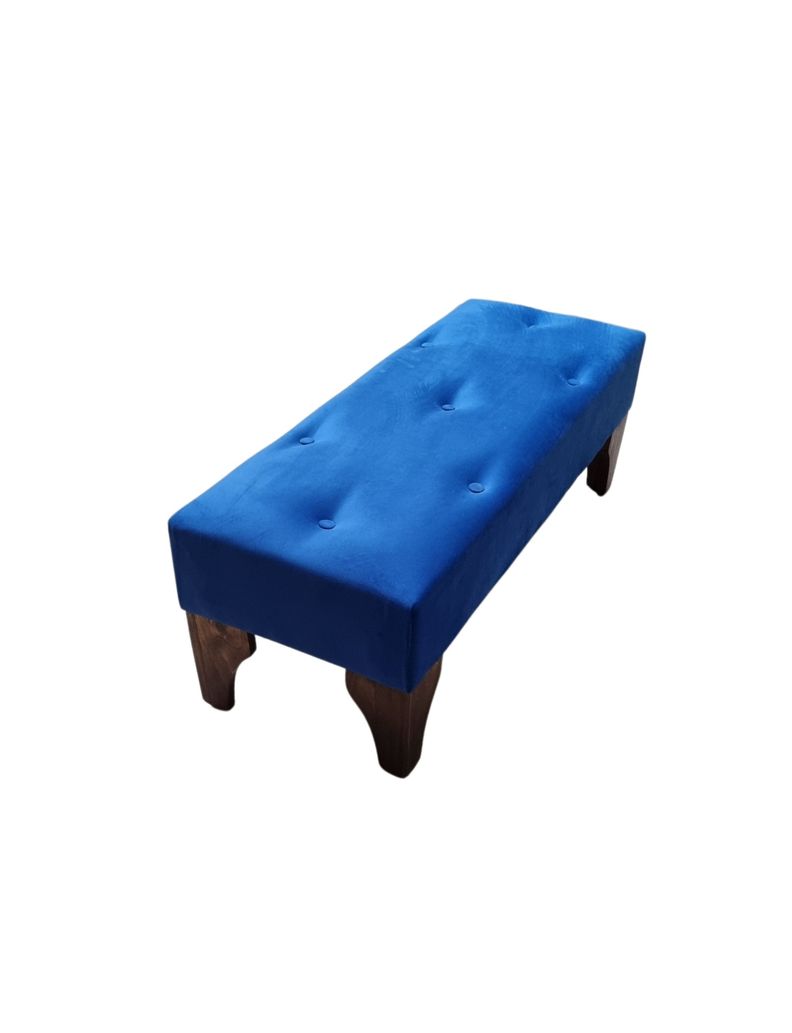 BANQUETA AZUL FELPA MUEBLES RIMAR-1