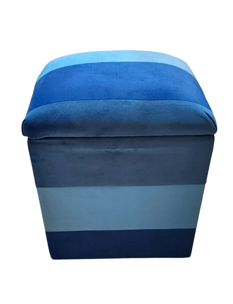 Pouf Baul Bicolor Felpa 40x33x50 Rimar-0