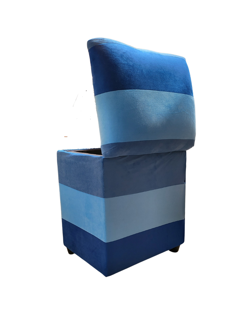 Pouf Baul Bicolor Felpa 40x33x50 Rimar-3