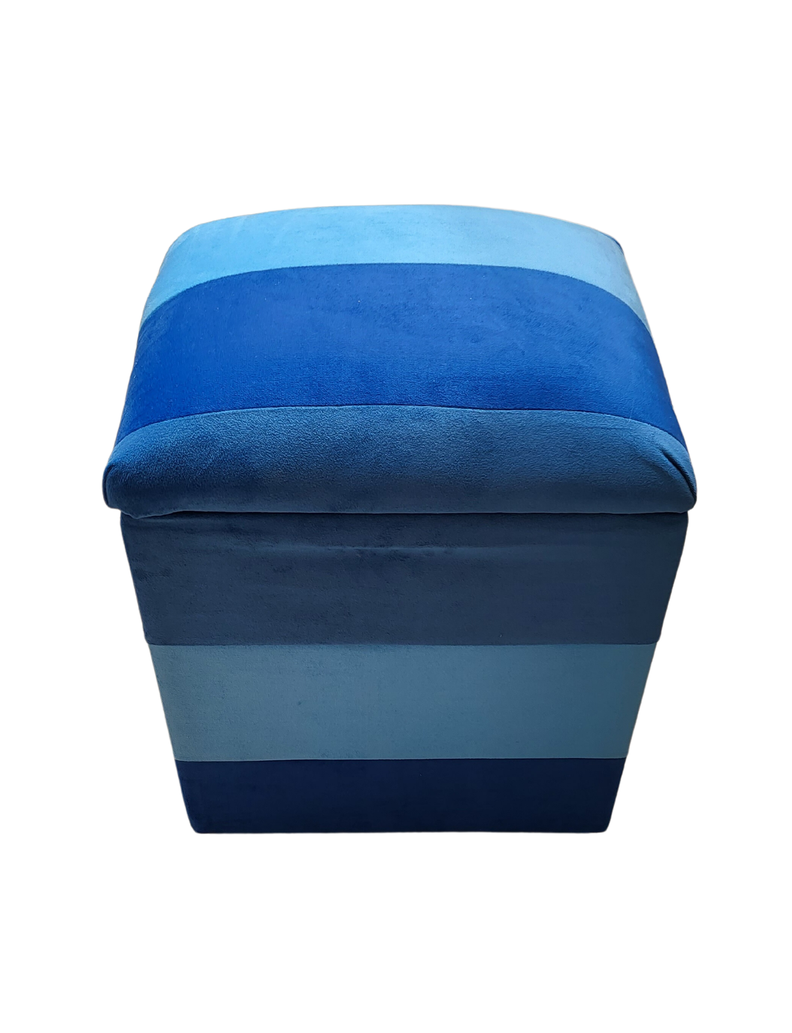 Pouf Baul Bicolor Felpa 40x33x50 Rimar-4