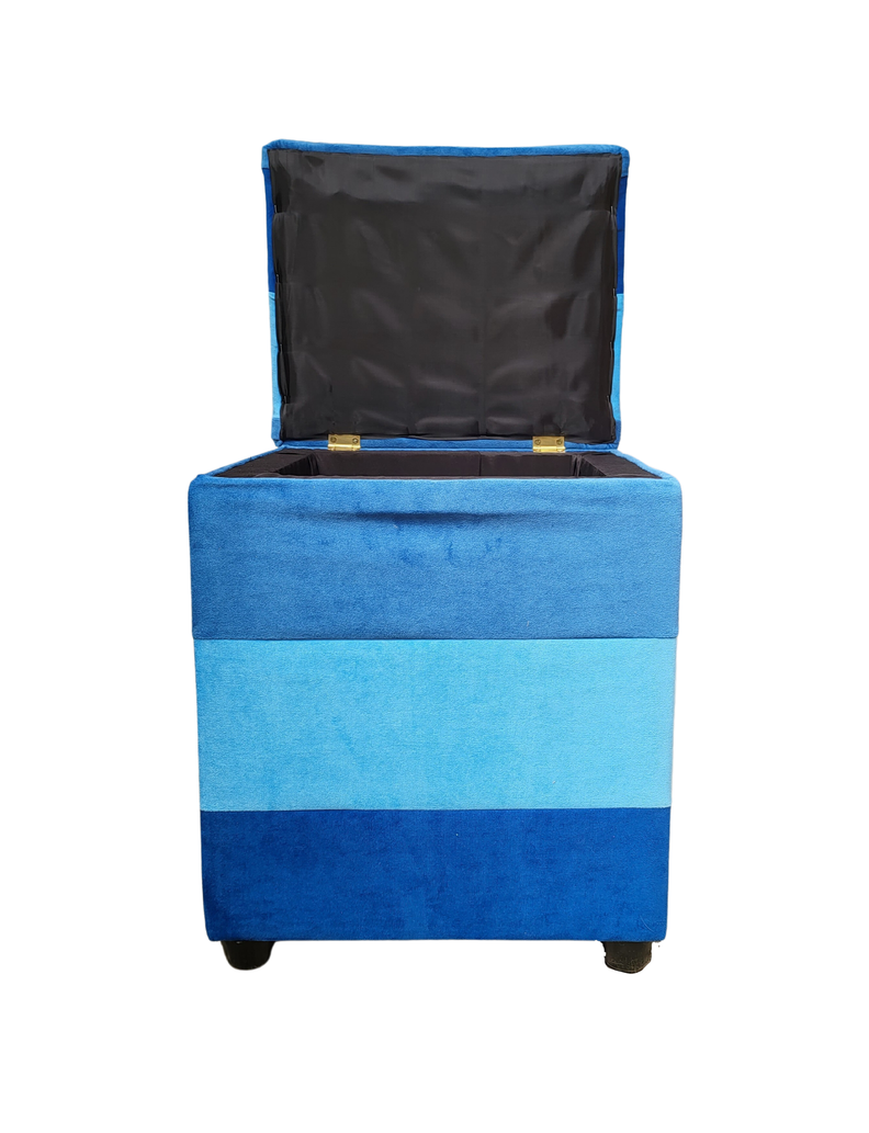 Pouf Baul Bicolor Felpa 40x33x50 Rimar-5