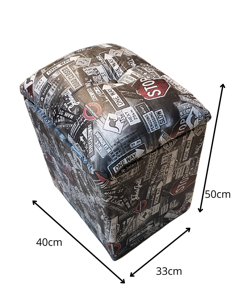 Pouf Baul One Whay Eco Cuero 40x33x50 Rimar-2