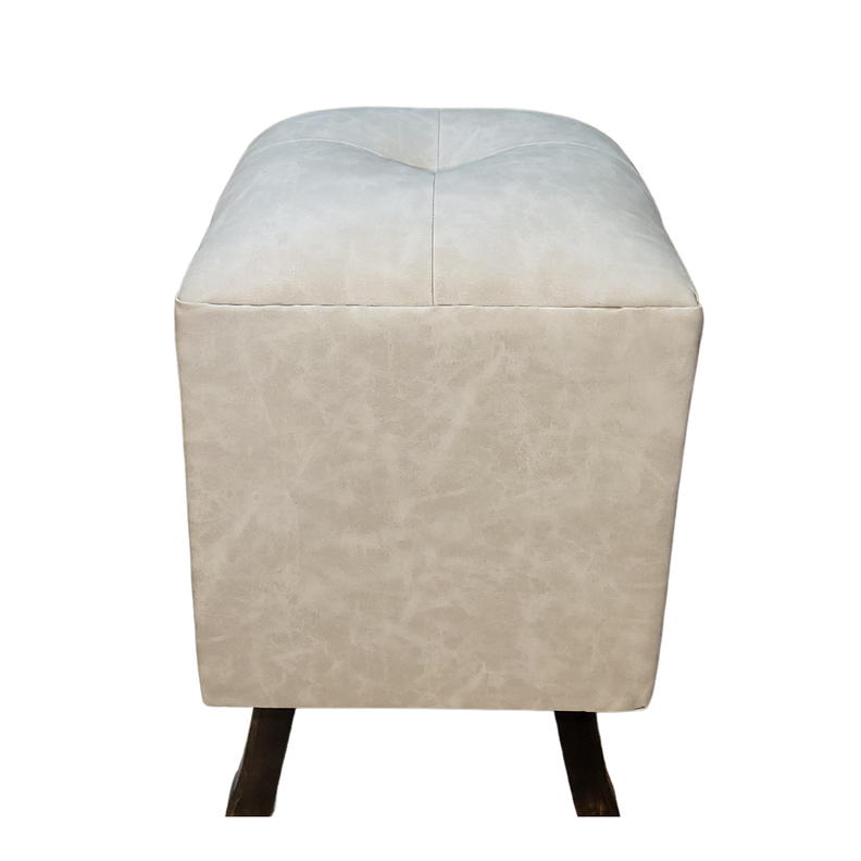 Pouf Beige Eco Cuero 35x35x60 Muebles Rimar-0