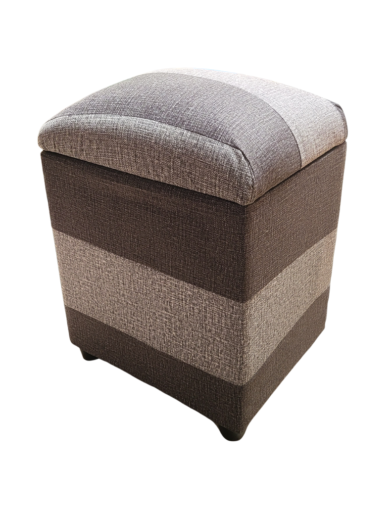 Pouf Baul Bicolor Cavancha Gris 40x33x50 Rimar-1