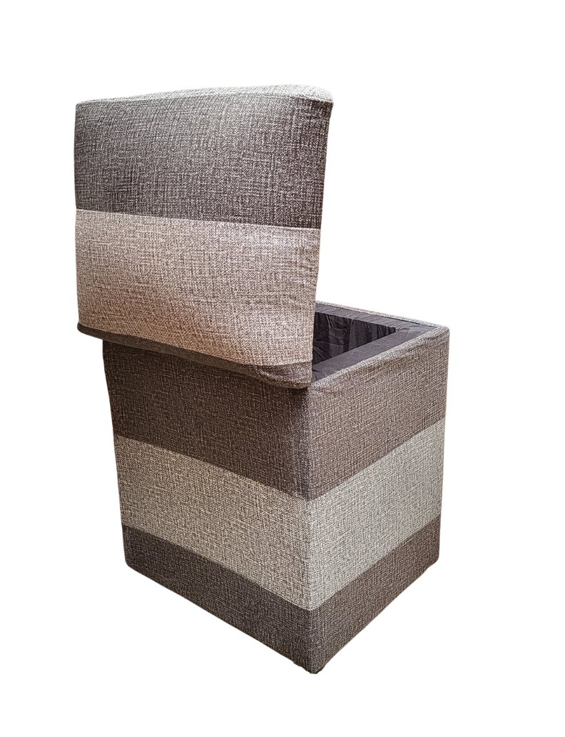 Pouf Baul Bicolor Cavancha Gris 40x33x50 Rimar-2