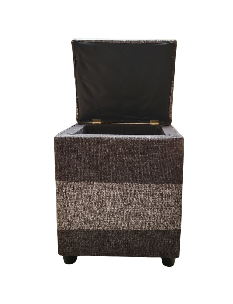 Pouf Baul Bicolor Cavancha Gris 40x33x50 Rimar-4