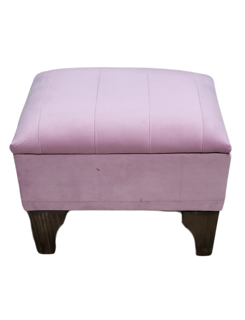 Banqueta Baúl  Palo Rosa Felpa 60x40x45x20  Muebles Rimar-3