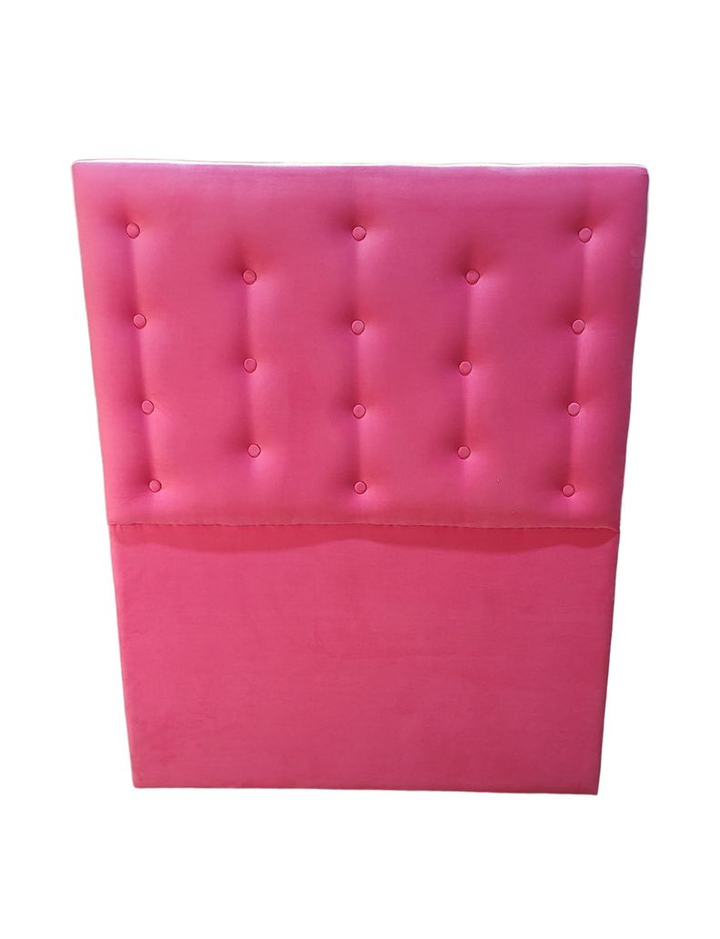 Respaldo 1.5 Rosado Felpa Botone a piso Muebles Rimar