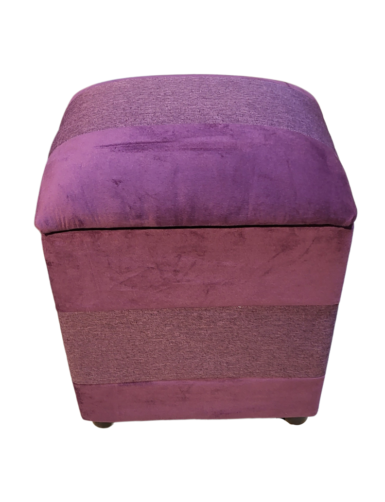 Pouf Baul Morado Bicolor Felpa 40x33x50 Rimar-0