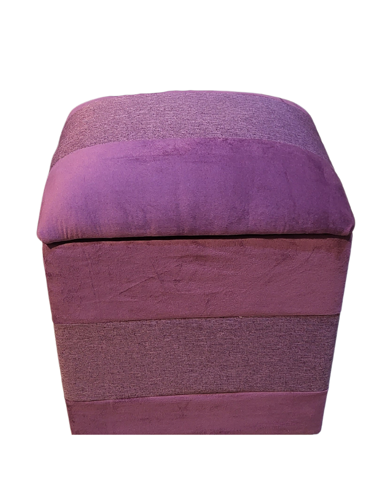 Pouf Baul Morado Bicolor Felpa 40x33x50 Rimar-4