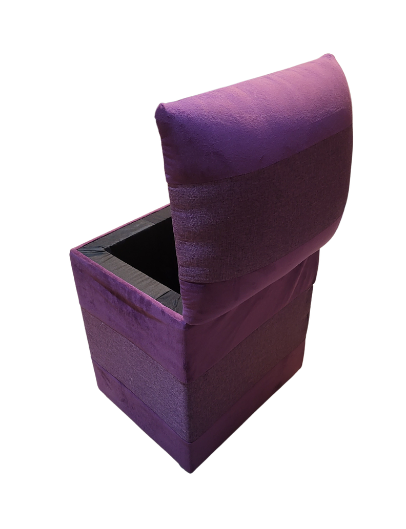 Pouf Baul Morado Bicolor Felpa 40x33x50 Rimar-5