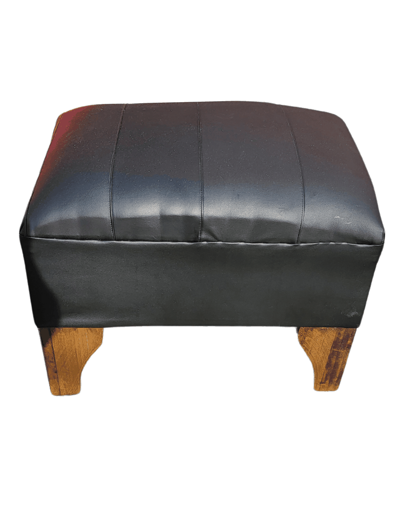 Banqueta Lineal Negro Eco Cuero 60x40x40 Rimar-0