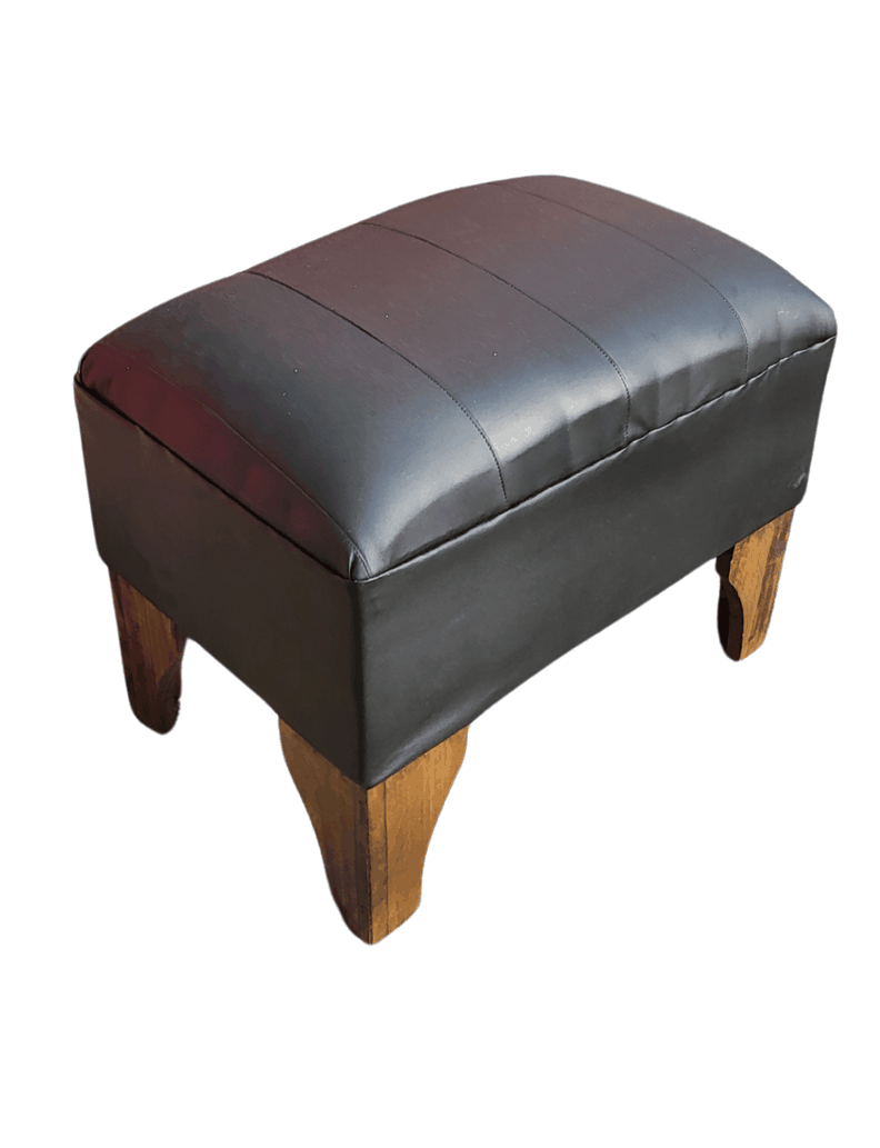 Banqueta Lineal Negro Eco Cuero 60x40x40 Rimar-1