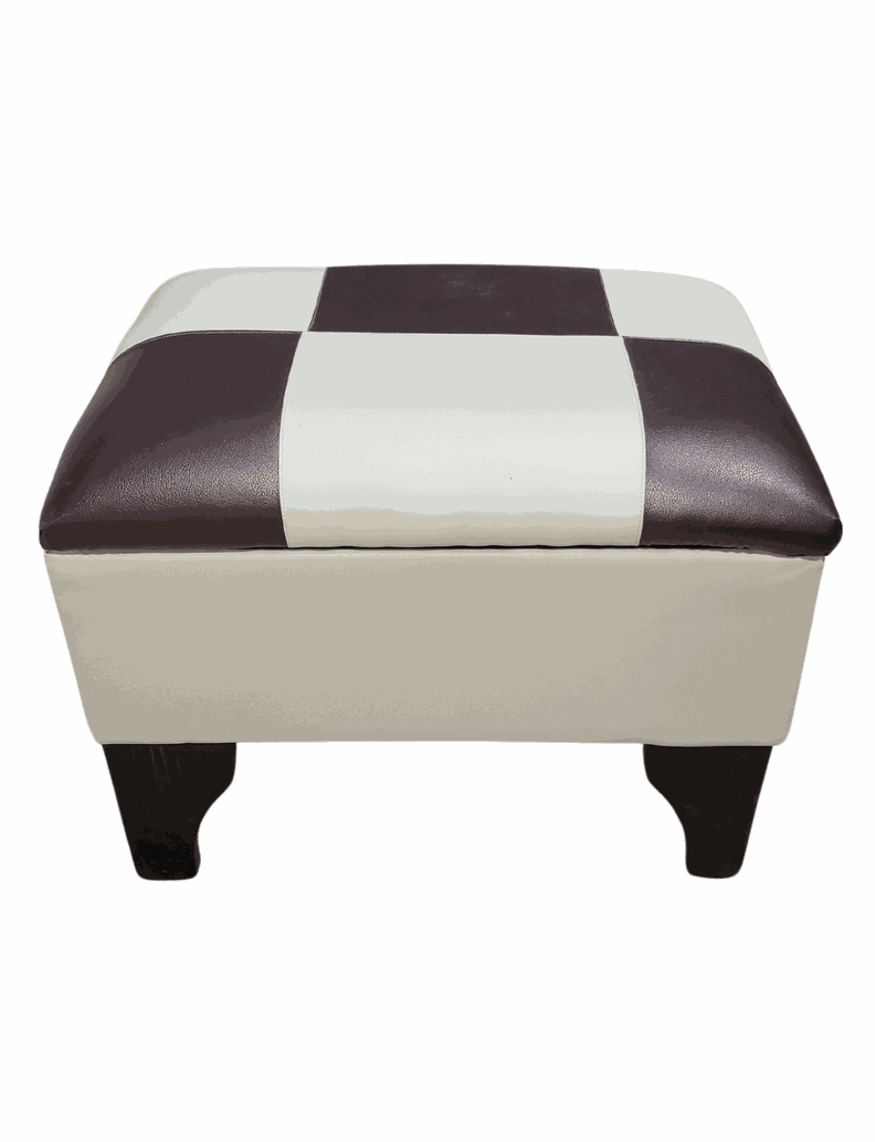 Baúl Bicolor Dama Beige Eco Cuero 60x40x45x20 Rimar-4