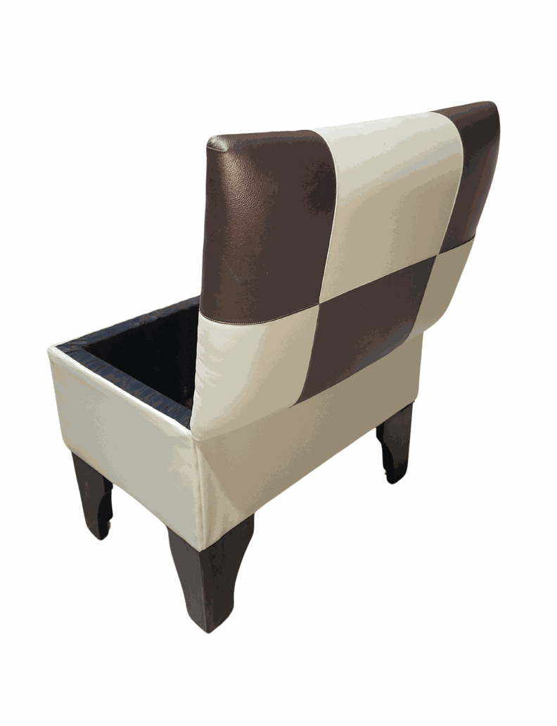 Baúl Bicolor Dama Beige Eco Cuero 60x40x45x20 Rimar-5