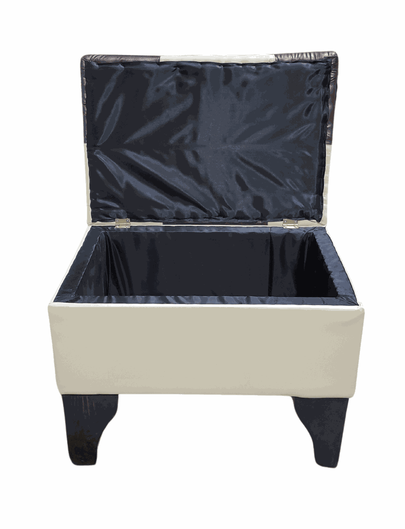 Baúl Bicolor Dama Beige Eco Cuero 60x40x45x20 Rimar-6
