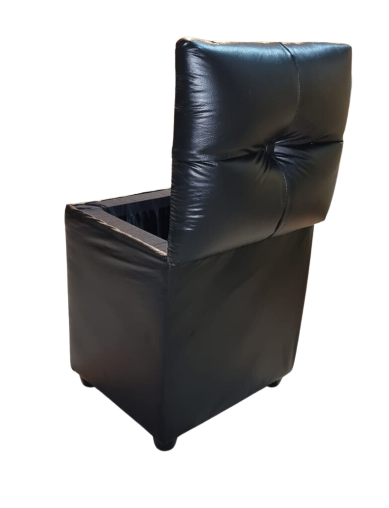 Pouf Baul Negro Eco Cuero 40x33x50 Rimar-5
