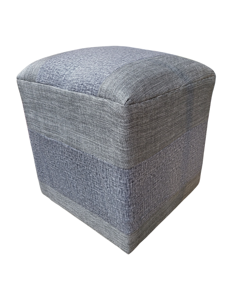 Pouf Gris Bicolor Lino 35x35x42 Muebles Rimar-1