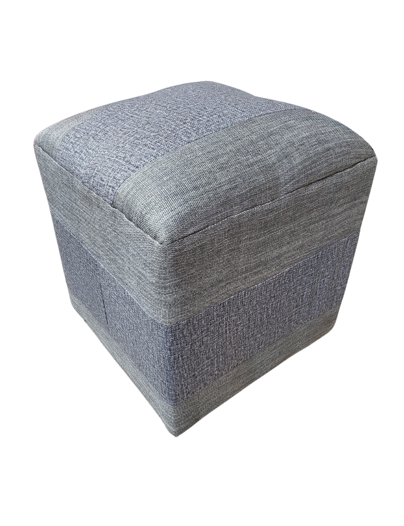 Pouf Gris Bicolor Lino 35x35x42 Muebles Rimar-6