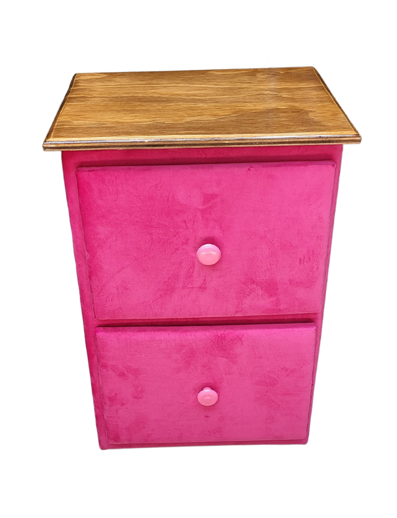VELADOR DOBLE CAJON FELPA FUCSIA-0