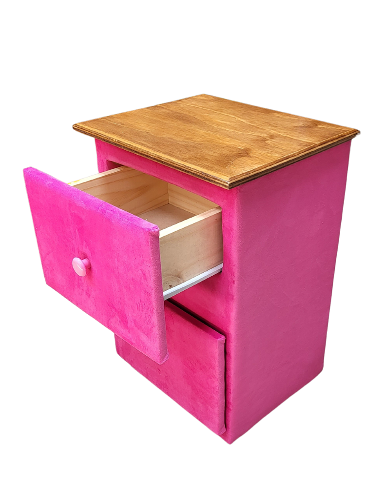 VELADOR DOBLE CAJON FELPA FUCSIA-3