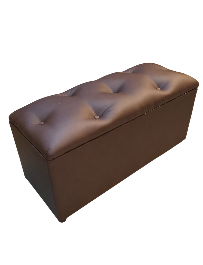 Baul Botone XL Cafe Eco Cuero 105X40X50X40 Rimar-1