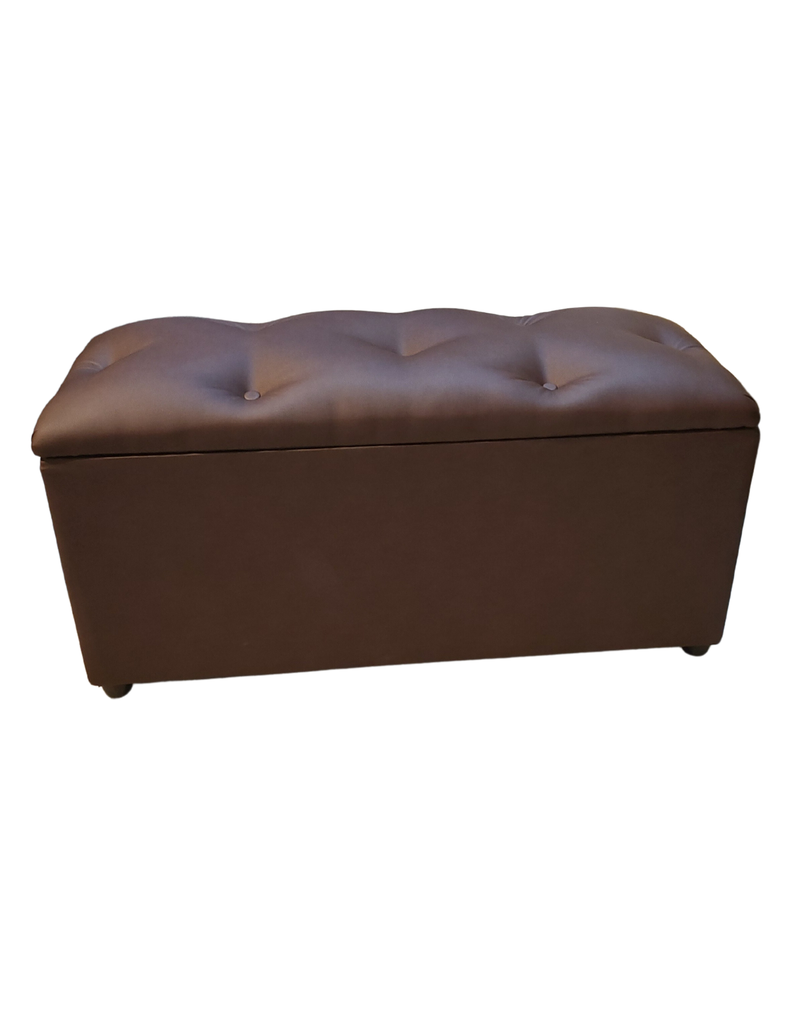 Baul Botone XL Cafe Eco Cuero 105X40X50X40 Rimar-5