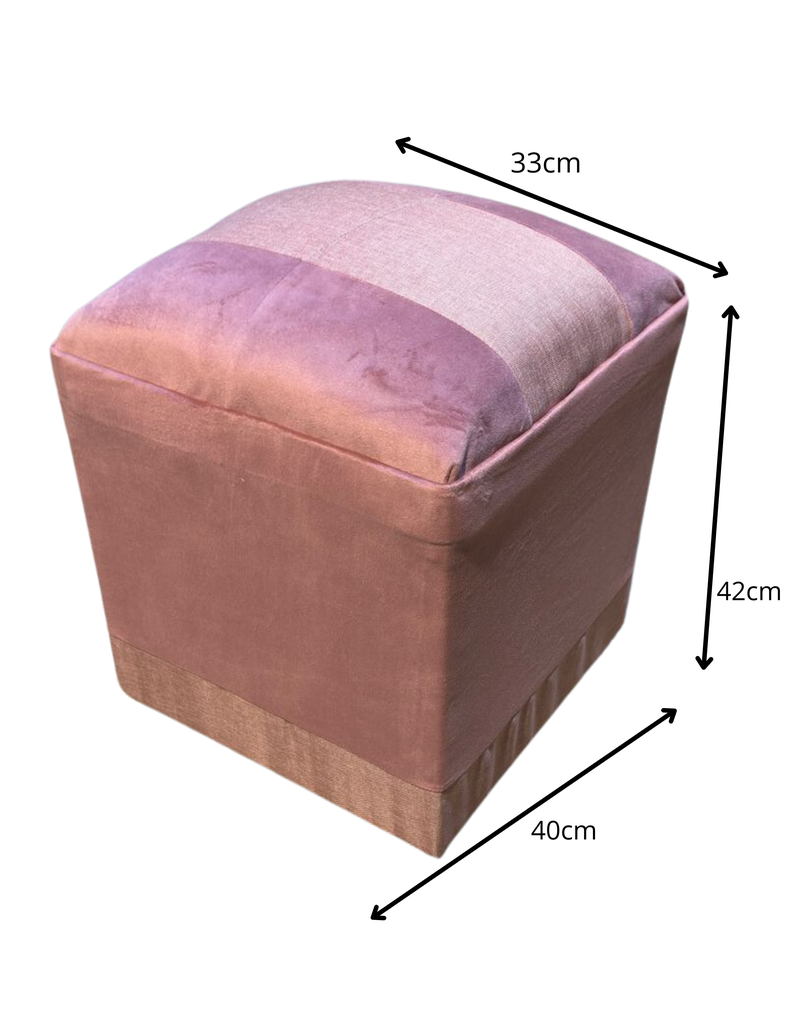 Pouf Palo Rosa Bicolor 35x35x42 Muebles Rimar-2