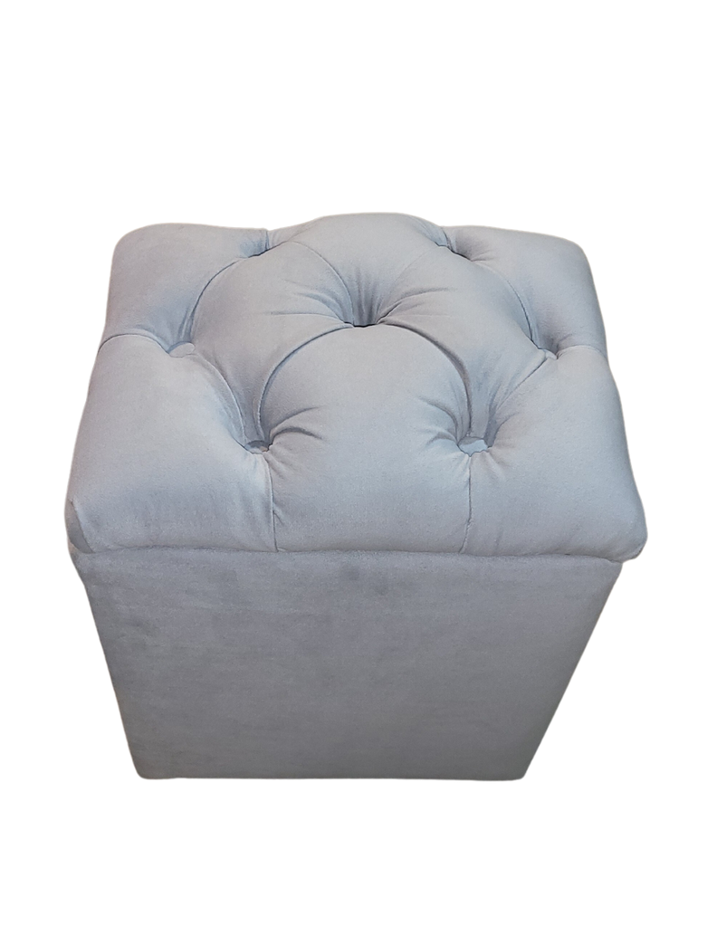 Pouf Baul Capitone Gris Perla Felpa Rimar-3