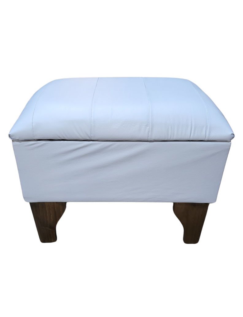 Banqueta Baúl Blanco Eco Cuero 60x40x45x20 Muebles Rimar-3