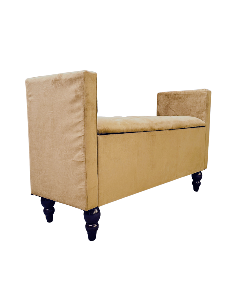 Banqueta Baul Múnich Rimar Camel Felpa 125X54X40-7
