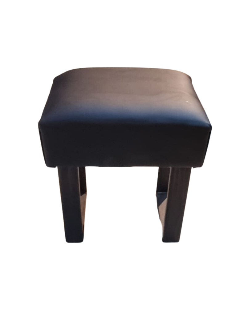 Banqueta Negra Eco Cuero Liso-0