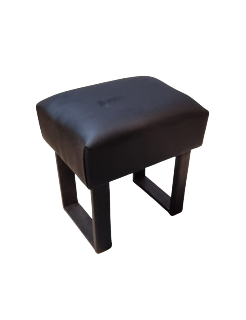 Banqueta Negra Eco Cuero Liso-1