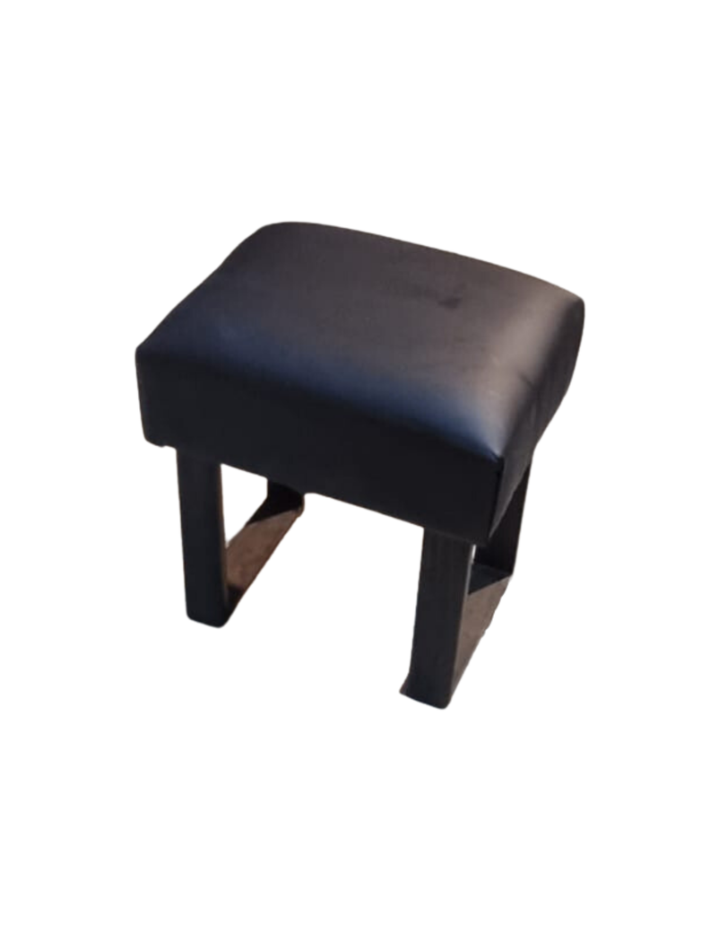 Banqueta Negra Eco Cuero Liso-2