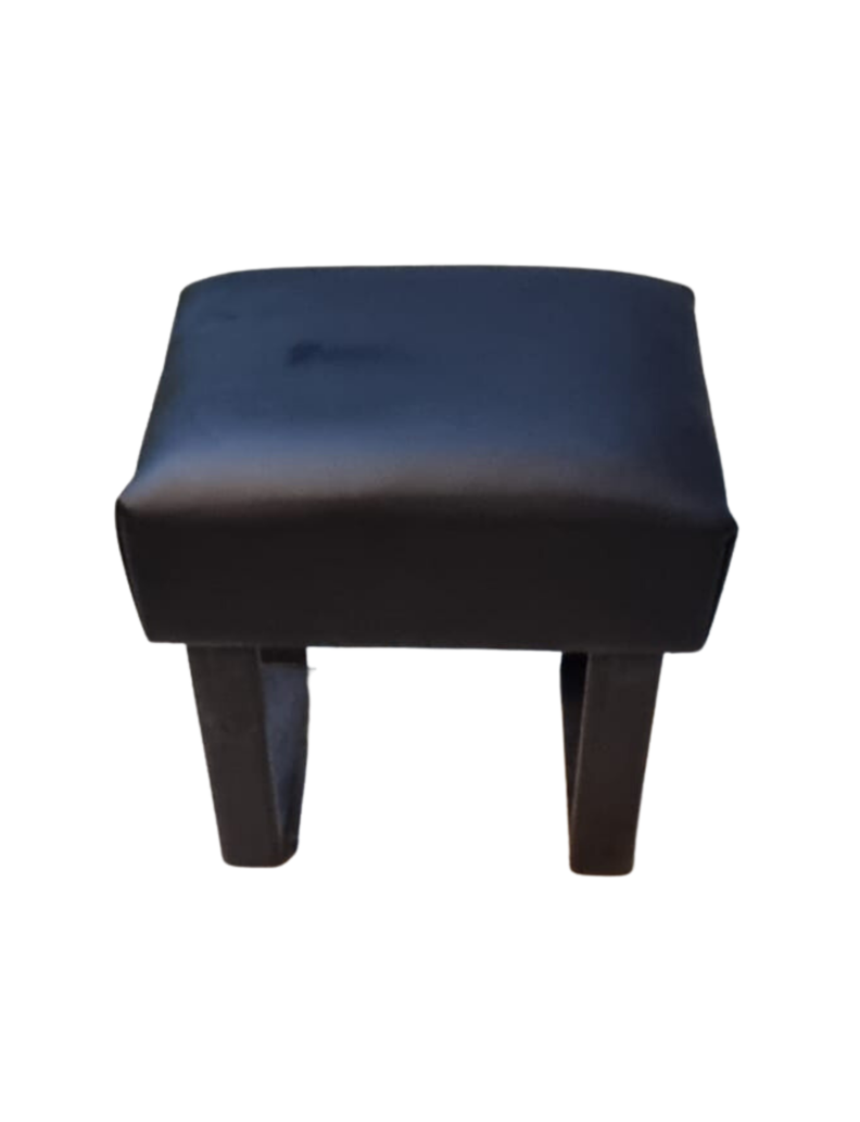 Banqueta Negra Eco Cuero Liso-3