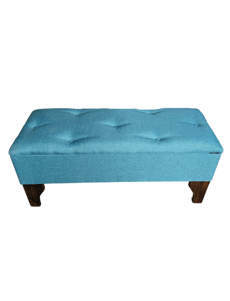 Banqueta Baúl Turquesa Lino Muebles Rimar-3