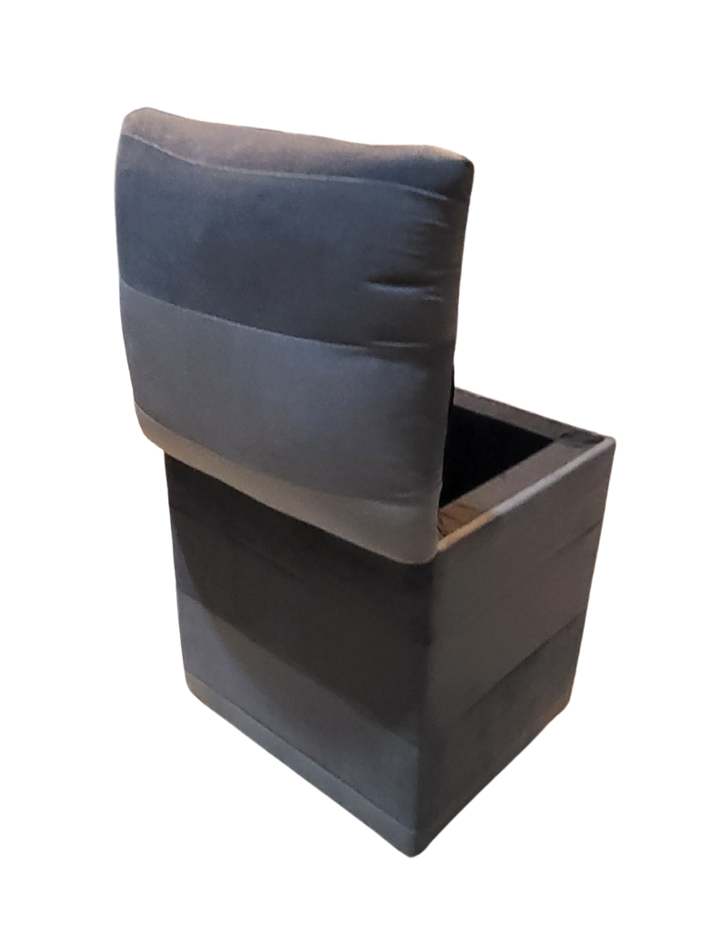 Pouf Baul Grises Bicolor Felpa 40x33x50 Rimar-3